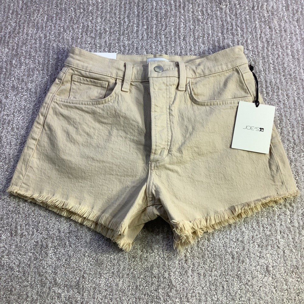 Joes Jeans The Alex Safari Frayed Hem Button Fly Shorts Womens Size 27‎ NWT